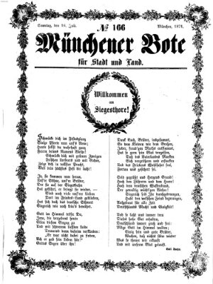 Münchener Bote für Stadt und Land Sonntag 16. Juli 1871