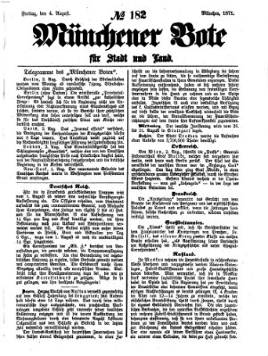 Münchener Bote für Stadt und Land Freitag 4. August 1871