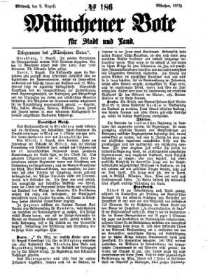 Münchener Bote für Stadt und Land Mittwoch 9. August 1871