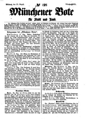 Münchener Bote für Stadt und Land Mittwoch 23. August 1871