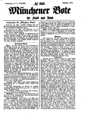 Münchener Bote für Stadt und Land Donnerstag 28. September 1871