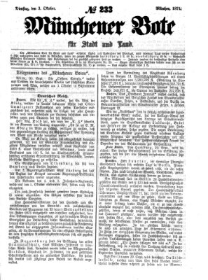 Münchener Bote für Stadt und Land Dienstag 3. Oktober 1871