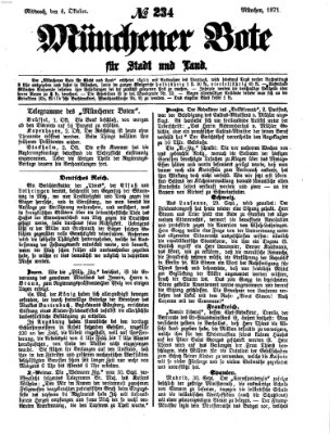 Münchener Bote für Stadt und Land Mittwoch 4. Oktober 1871