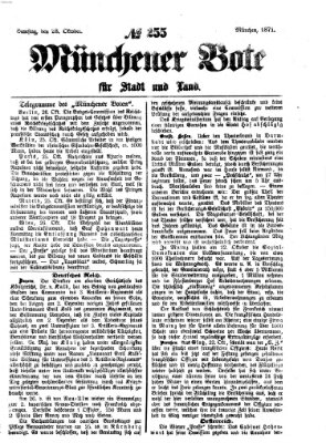 Münchener Bote für Stadt und Land Samstag 28. Oktober 1871