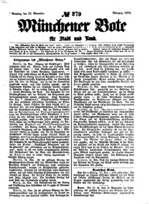 Münchener Bote für Stadt und Land Sonntag 26. November 1871