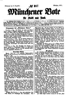 Münchener Bote für Stadt und Land Mittwoch 6. Dezember 1871