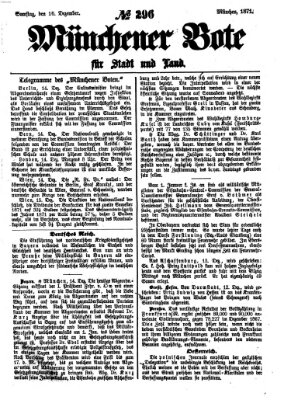 Münchener Bote für Stadt und Land Samstag 16. Dezember 1871