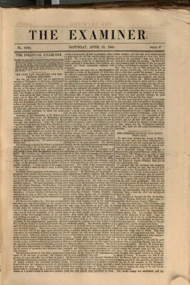 Examiner Samstag 29. April 1843