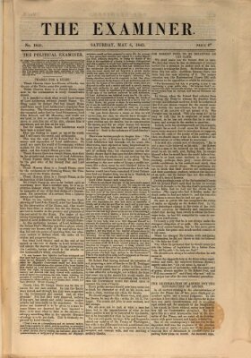 Examiner Samstag 6. Mai 1843