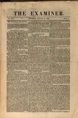 Examiner Samstag 12. August 1843