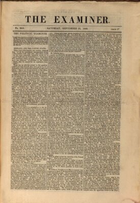 Examiner Samstag 23. September 1843