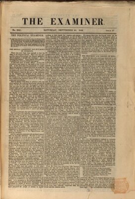 Examiner Samstag 30. September 1843