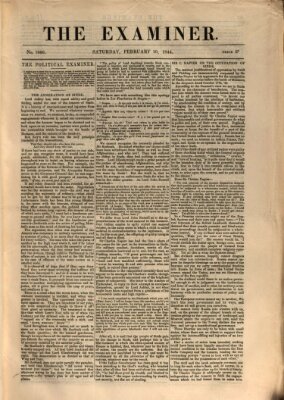 Examiner Samstag 10. Februar 1844