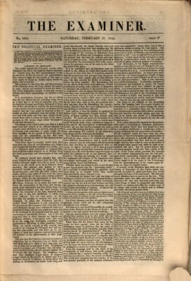 Examiner Samstag 17. Februar 1844