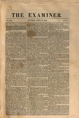 Examiner Samstag 13. April 1844