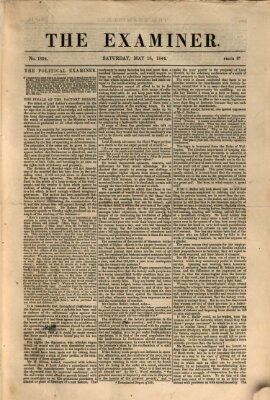 Examiner Samstag 18. Mai 1844