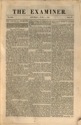 Examiner Samstag 1. Juni 1844