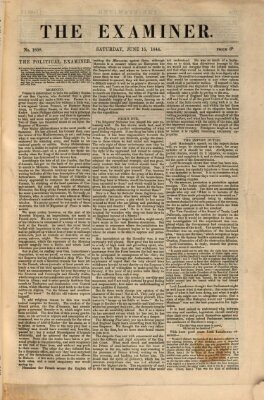 Examiner Samstag 15. Juni 1844