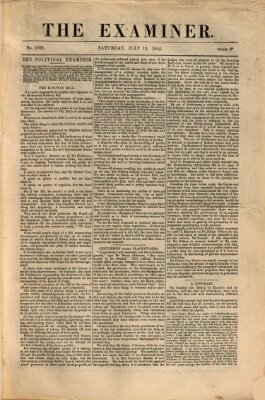 Examiner Samstag 13. Juli 1844