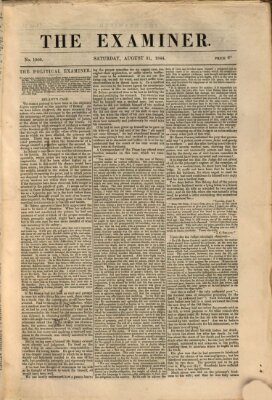 Examiner Samstag 31. August 1844