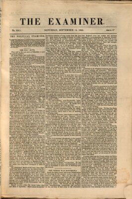 Examiner Samstag 14. September 1844