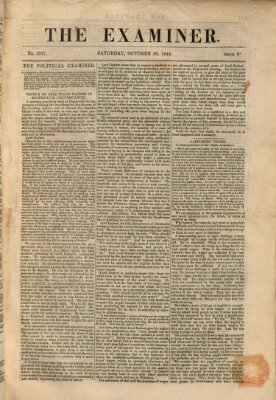 Examiner Samstag 26. Oktober 1844