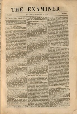 Examiner Samstag 2. November 1844