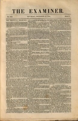 Examiner Samstag 16. November 1844