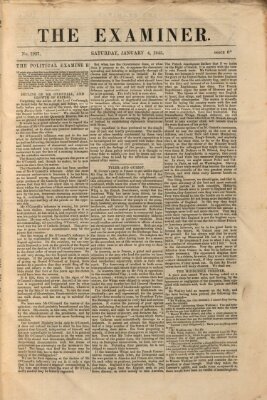 Examiner Samstag 4. Januar 1845