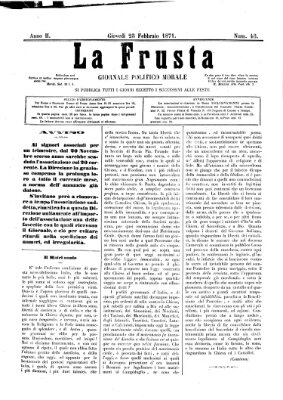 La frusta Donnerstag 23. Februar 1871