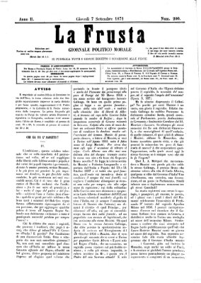 La frusta Donnerstag 7. September 1871