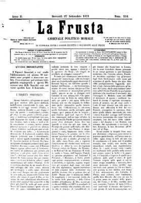 La frusta Mittwoch 27. September 1871