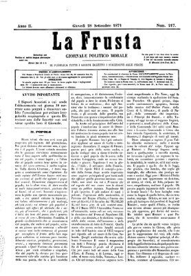 La frusta Donnerstag 28. September 1871