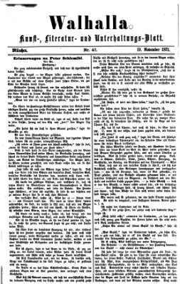 Walhalla (Der Bayerische Landbote) Sonntag 19. November 1871