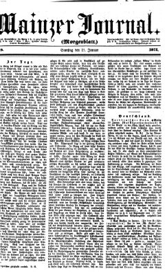 Mainzer Journal Samstag 21. Januar 1871