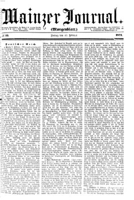 Mainzer Journal Freitag 10. Februar 1871