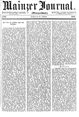 Mainzer Journal Freitag 24. Februar 1871