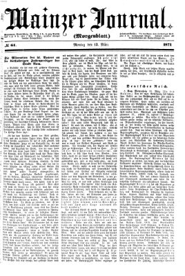 Mainzer Journal Montag 13. März 1871