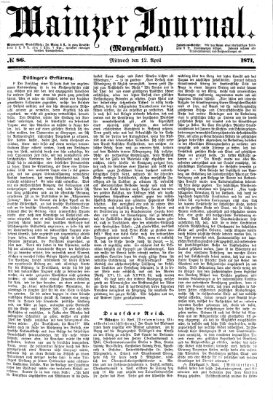 Mainzer Journal Mittwoch 12. April 1871