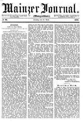 Mainzer Journal Dienstag 18. April 1871