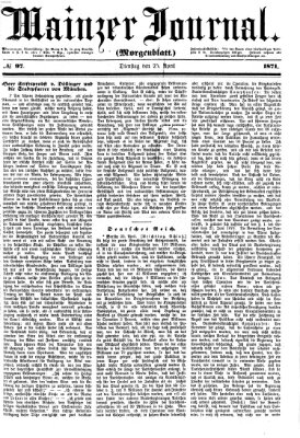 Mainzer Journal Dienstag 25. April 1871