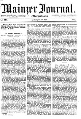 Mainzer Journal Samstag 29. April 1871