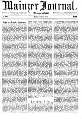 Mainzer Journal Mittwoch 3. Mai 1871