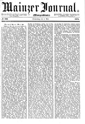 Mainzer Journal Donnerstag 4. Mai 1871