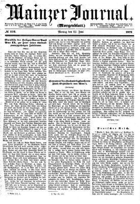 Mainzer Journal Montag 12. Juni 1871