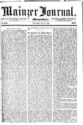 Mainzer Journal Donnerstag 22. Juni 1871