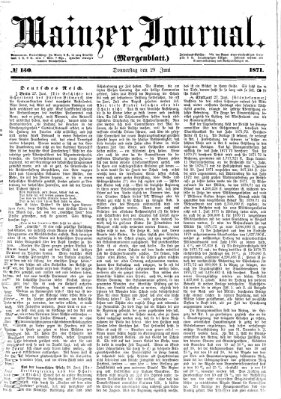 Mainzer Journal Donnerstag 29. Juni 1871