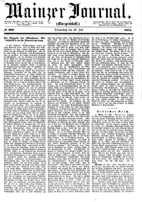 Mainzer Journal Donnerstag 13. Juli 1871