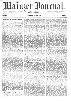 Mainzer Journal Donnerstag 20. Juli 1871