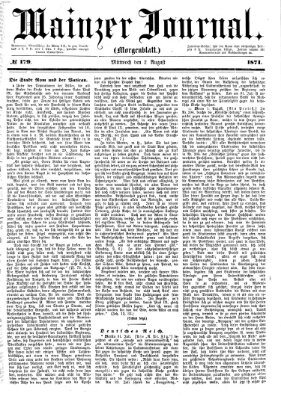 Mainzer Journal Mittwoch 2. August 1871